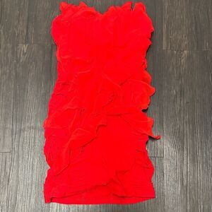 Elegant Red Ruffled Dress size small